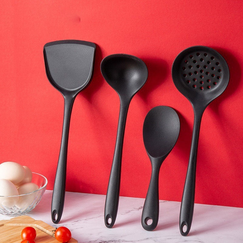 Black Silicone Cooking Utensils Set Non-Stick Pan Baking Tools