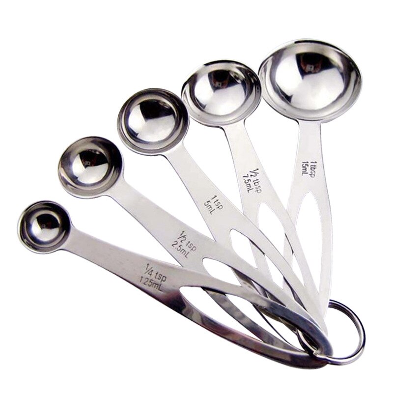 4/5Pcs Baking Accessories Multi Purpose Measuring Tools Coffee Tea Silver/Colorful With Scale Kitchen Gadget Measuring Spoon Set